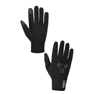 MBO抓绒手套AG180冬季黑色户外公路车骑行长指手套