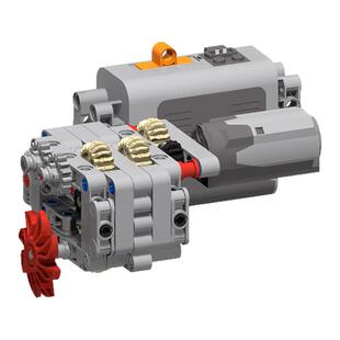 国产积木自动档2档紧凑变速箱械拼插组装齿轮传动变速器创意模型