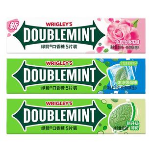 绿箭口香糖5片装10条玫瑰炫凉薄荷味清新口气批发办公室糖果零食