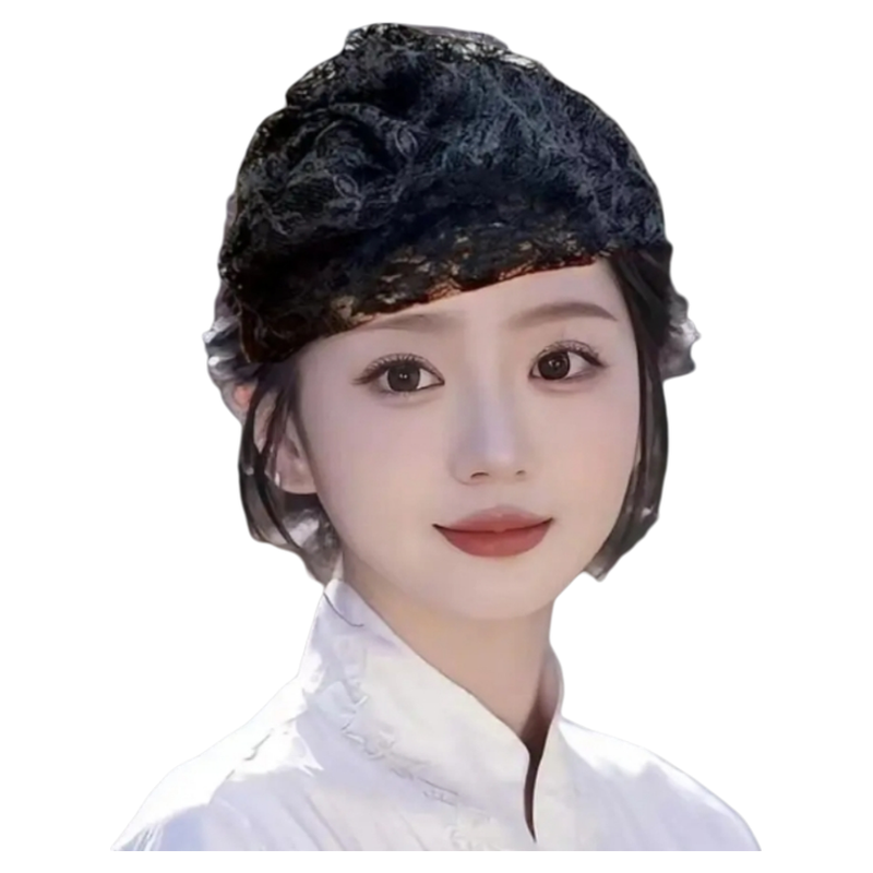 蕾丝小贝雷帽遮白发绣脸型韩国风挂饰/生肖挂饰