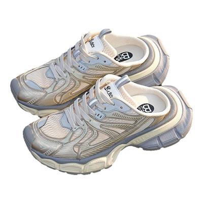 巴莎乐一脚蹬老爹鞋女款厚底增高