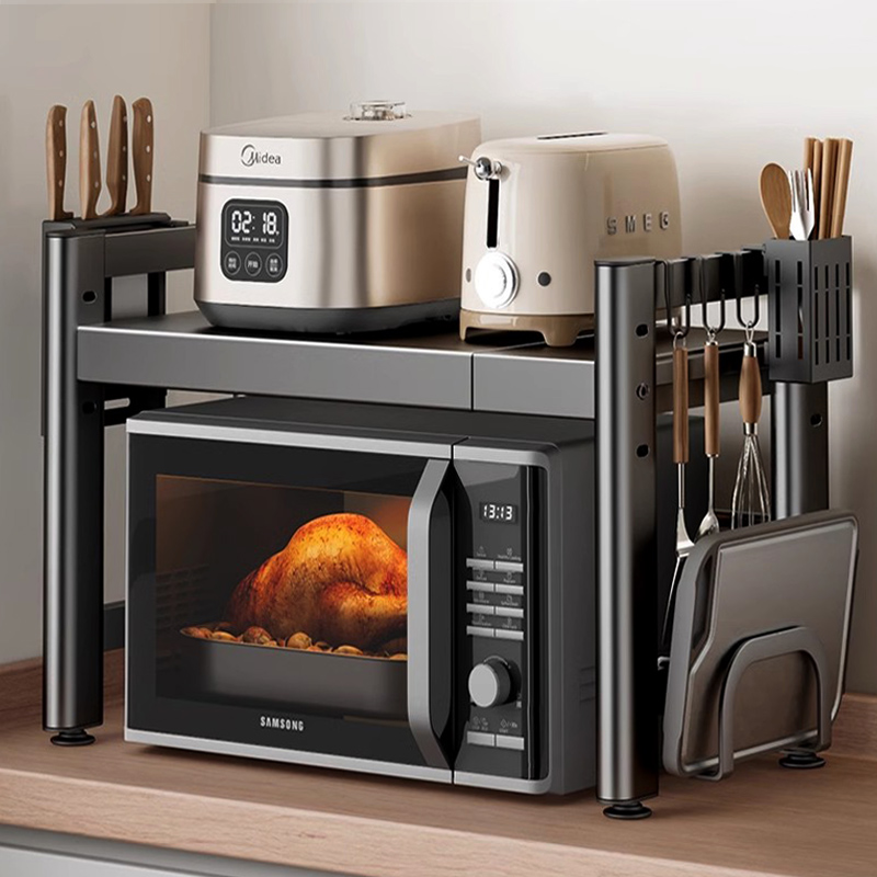 微波炉架置物架厨房多功能烤箱收纳架家用台面支架电饭锅多层架子