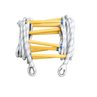 加粗树脂逃生软梯户外攀爬工程家用防滑5/8/10米尼龙救生绳作业梯