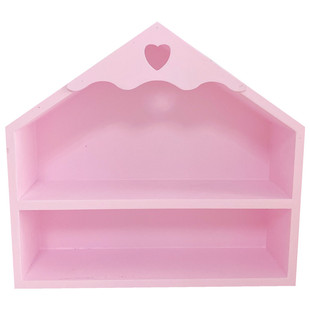 少女心桌面收纳盒化妆品双层置物架宿舍木质昭和壁挂摆件展示架子