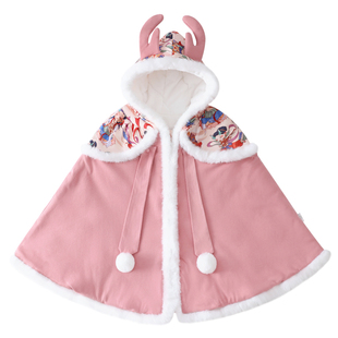 龙喜年《云宫迅音》汉服斗篷中式婴儿宝宝儿童新年装外出披风包被