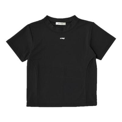 MOUSSY 夏季新品小高领简约两色短款短袖T恤女010IS480-6731