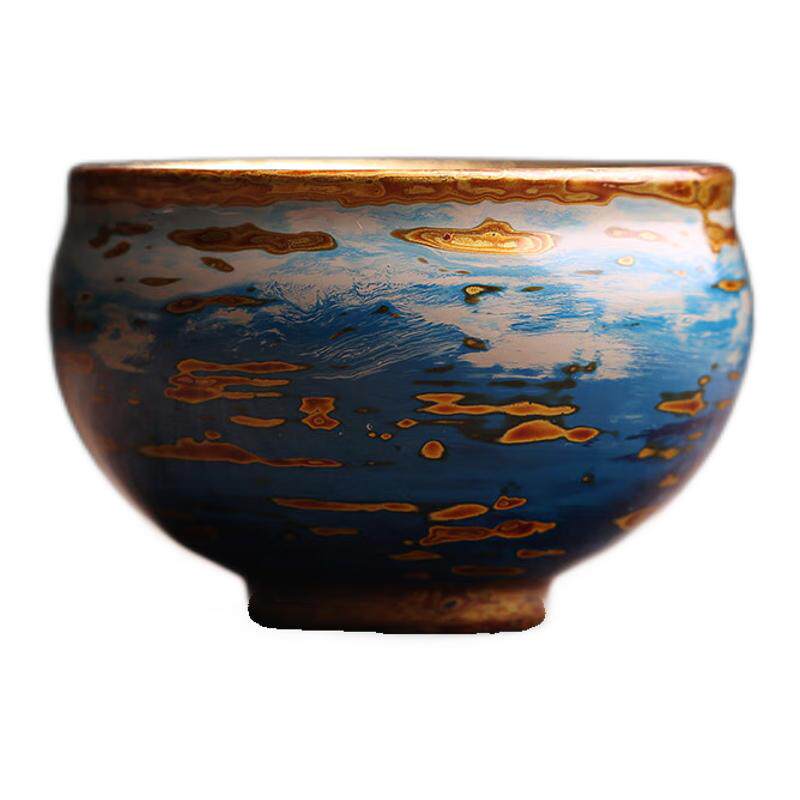 蔡志强金盏大漆海洋之星建盏茶盏