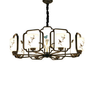 新中式吊灯客厅LED灯具复古禅意中国风茶楼书房酒店大厅餐厅灯具