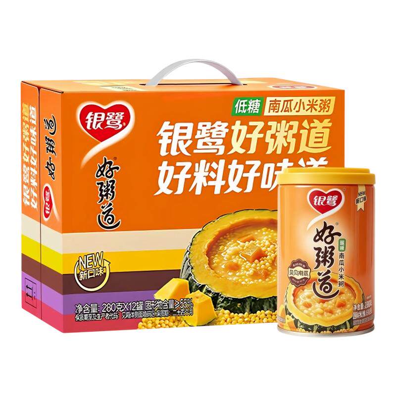 银鹭好粥道南瓜小米粥280g*12罐