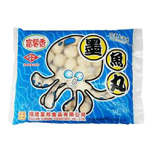富馨香墨鱼丸富邦墨鱼丸1500g装 潮汕手打墨鱼丸花枝丸烧烤关东煮