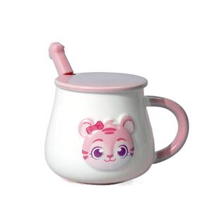 长隆官方纪念品卡卡琦琦熊猫虎鲸可爱马克杯带勺送生日礼物礼盒