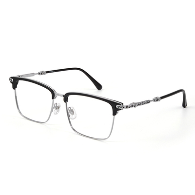 纯钛眉线框加宽加大胖子近视眼镜