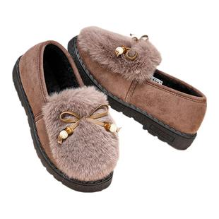 泰和源老北京布鞋冬季女款舒适保暖防滑软底加绒加厚暖绒毛毛棉鞋