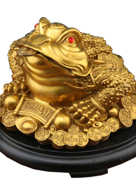 纯铜金蟾摆件客厅办公室装饰礼品