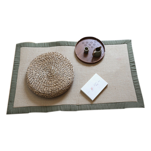 出口日本棉麻客厅卧室阳台地毯飘窗日式茶几防滑地垫窗台垫瑜伽垫