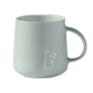 子木桂花兔子景德镇玲珑瓷小清新高级感马克杯生日礼物水杯女生