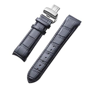 代用原装天梭1853库图男T035真皮22mm手表带女表T035210A表链18mm