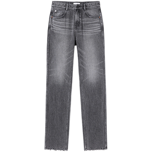 【免费改裤】Miss Sixty牛仔裤女复古磨白显瘦直筒裤百搭通勤休闲