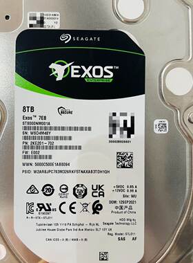 【询价】希捷EXos 8T SAS ST8000NM001A适用