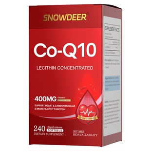 snowdeer 400mg240粒进口辅酶q10软胶囊还原型高含量呵护心脏健康