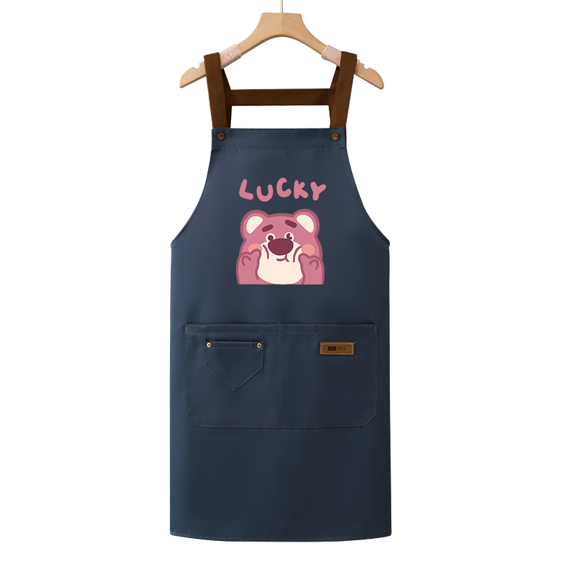 纯棉围裙工作服女可调节