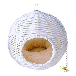 17cm蜜袋鼯睡窝鹦鹉塑料藤编窝20cm虎皮牡丹悬挂夏季通风吊窝鸟窝