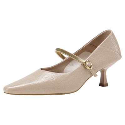 达芙妮裸色高跟鞋女2026新款