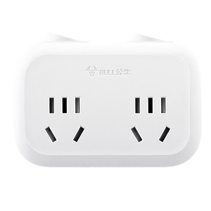 公牛插座转换器多孔面板插板不带线插排无线一转二多用功能分插头