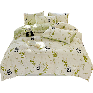 集合】极有家全棉床单纯棉斜纹棉被套女生宿舍三四件套定做卡通床