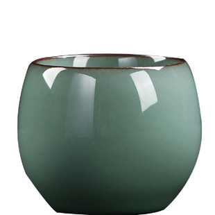 朴雅官窑铁胎功夫茶杯茶具大号主人杯单杯陶瓷不倒杯普洱品茗杯