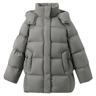 三彩2025冬连帽鹅绒服防水羽绒服