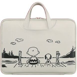 笔记本电脑包适用华为苹果Air13寸手提华硕14防水好看小米红米redmibook戴尔15.6寸带拉杆带电脑包女可爱清新