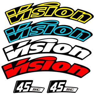 vision SC45轮组贴纸公路车碳刀圈改色防水个性自行车贴防晒银色