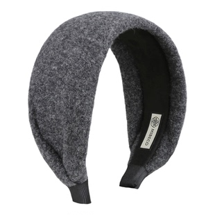 Becomi高品质秋冬纯色毛绒发箍宽边显脸小发卡不勒头加厚头饰大头