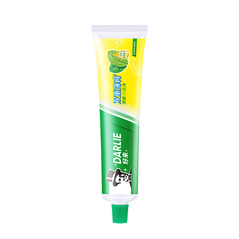 好来（原黑人）双重薄荷牙膏225g防蛀清新口气洁净清凉大容量牙膏