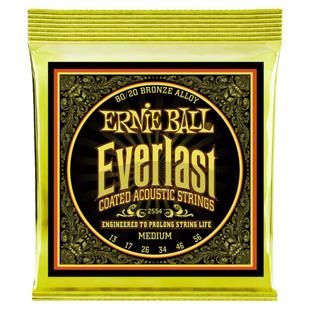 EB美产木吉他弦Ernie Ball民谣琴弦电箱琴弦套装永恒涂层青铜磷铜