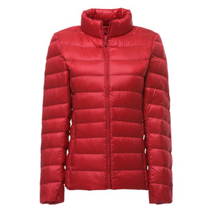 2025新款羽绒服轻薄女短款大码羽绒轻薄修身立领羽绒服白鸭绒外套