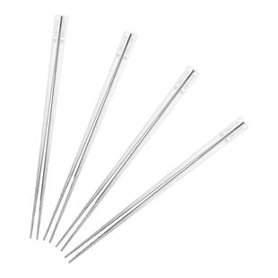 德国双立人不锈钢筷子4双套装家用金属防滑不易发霉儿童餐具