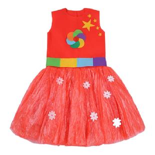 环保时装秀衣服亲子幼儿园手工女童塑料袋裙男童环保走秀服中国风