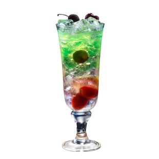 网红玻璃杯加厚饮品杯饮料杯创意奶昔杯透明冰激凌杯果汁杯奶茶杯