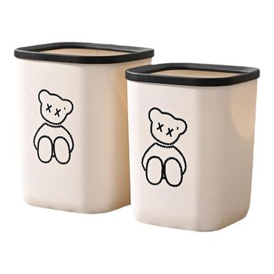 大开口方形大奶油风收纳桶多功能