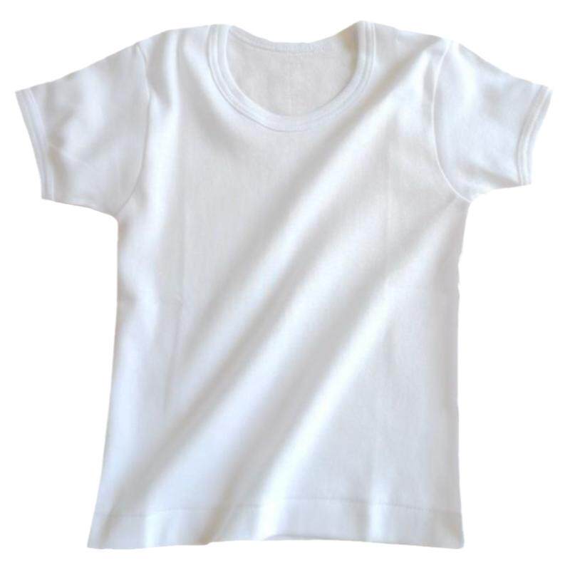 2件价新款修身纯棉儿童T恤纯白色短袖夏季男童女童宝宝打底衫舒适