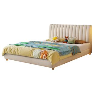 帕沙曼 儿童床男孩1.2米单人床女孩家用儿童房卧室1米5布艺床实木