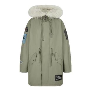 【明星同款】MOUSSY春季新品贴布刺绣N3B连帽棉服028HA430-0171