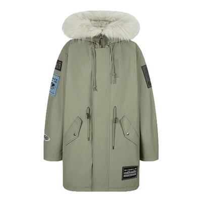 连帽可拆卸MOUSSY复古直筒型