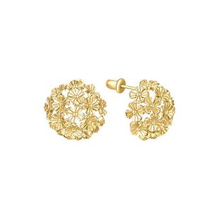 真我不凡繁花四叶草耳钉女S925银幸运四叶草耳钉长期主义耳饰女