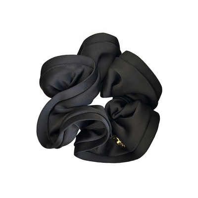 法式布艺木耳边大肠发圈丸子头