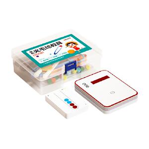 时光学早教夹毛球教具幼儿童益智专注力训练玩具3-6岁捡豆子启蒙