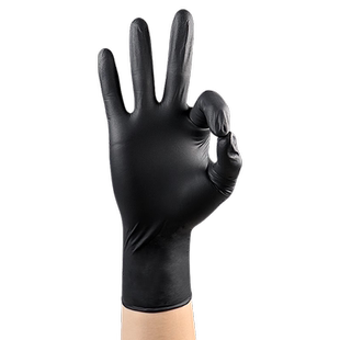 丁腈一次性手套黑色加厚耐用型乳胶橡胶厨房清洁家务洗碗烘焙家用