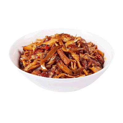 湖南湘菜烟笋炒腊肉外卖快餐菜包